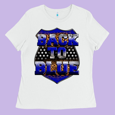 Back The Blue Ladies Tee Designed By Neo Western