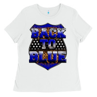 White Back the blue Ladies Tee - Neo Western