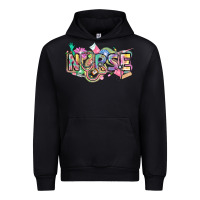 Black Nurse Urban Hoodie - FaDigitalArtStudio