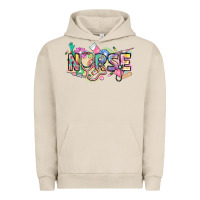 Pigment French Oak Nurse Urban Hoodie - FaDigitalArtStudio