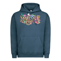 Pigment Midnight Navy Nurse Urban Hoodie - FaDigitalArtStudio