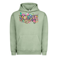 Pigment Oil Green Nurse Urban Hoodie - FaDigitalArtStudio