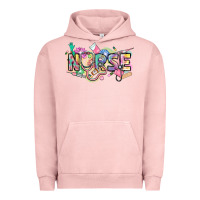 Pigment Salmon Nurse Urban Hoodie - FaDigitalArtStudio