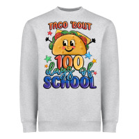 Heather Grey taco bout 100 days of school Heavyweight Sweatshirt - MaliasSmallBusiness