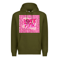 Army Green love pink Premium Hoodie - TumblerDesignByShophia