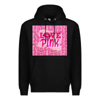 Black love pink Premium Hoodie - TumblerDesignByShophia
