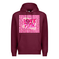 Burgundy love pink Premium Hoodie - TumblerDesignByShophia