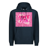 Navy love pink Premium Hoodie - TumblerDesignByShophia