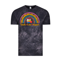 Cloud Black back to school rainbow teach love inspire Vintage Tee - AdoDesignShop