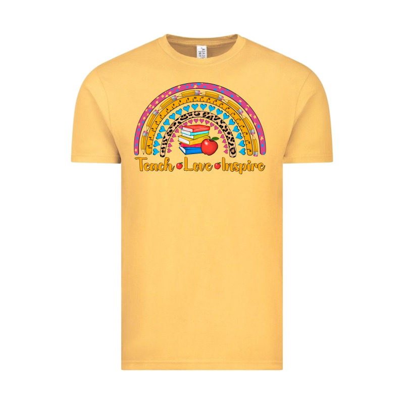 Back To School Rainbow Teach Love Inspire Vintage Tee by AdoDesignShop | Teevron