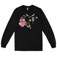 Black phlebotomy add your name Long Sleeve Tee - MaliasSmallBusiness