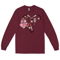 Burgundy phlebotomy add your name Long Sleeve Tee - MaliasSmallBusiness