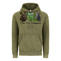 Vintage Olive Peace Love Chimpanzee Vintage Hoodie - LillyAllenDesigns
