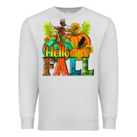 Dove Grey Hello Fall Premium Sweatshirt - NancyCooperArtShop