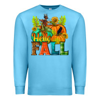 Ocean Blue Hello Fall Premium Sweatshirt - NancyCooperArtShop