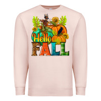 Pale Pink Hello Fall Premium Sweatshirt - NancyCooperArtShop