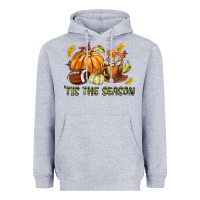 Heather Grey Tis The Season Fall Heavyweight Hoodie - texasbilliewilder