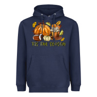 Navy Tis The Season Fall Heavyweight Hoodie - texasbilliewilder