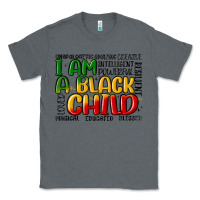 Charcoal Heather i am a black child Classic Tee - MaliasSmallBusiness