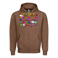 Chestnut everyone deserves love Zipper Hoodie - Artiststas