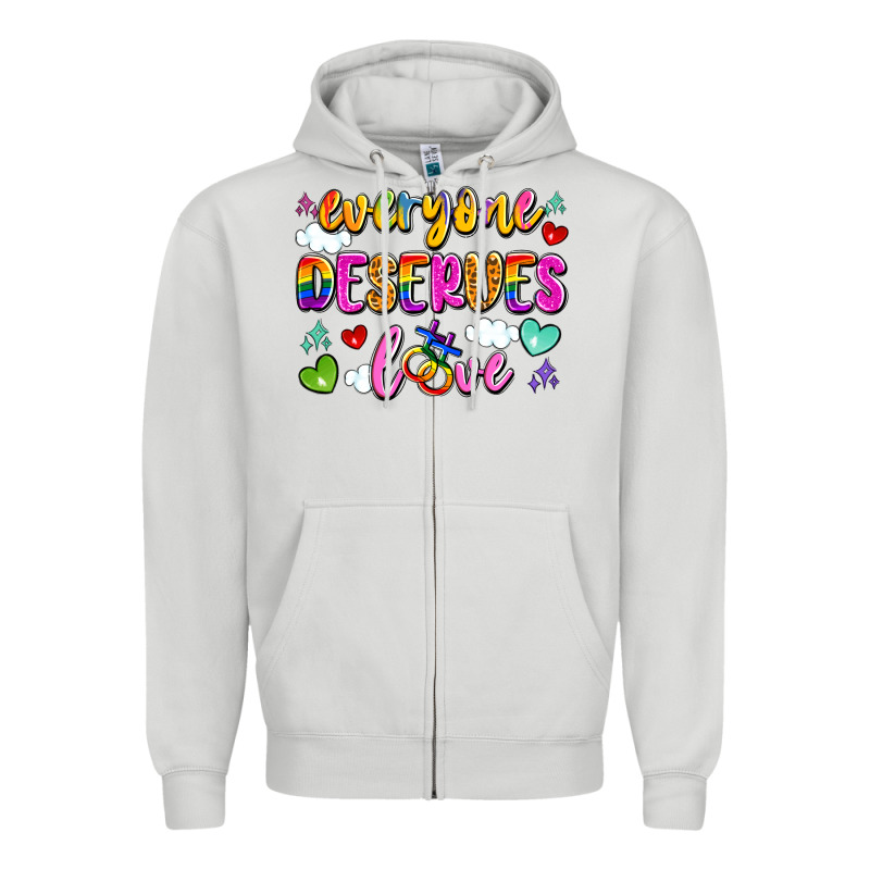 Everyone Deserves Love Zipper Hoodie by Artiststas | Teevron