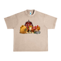French Oak Red Barn Farm Animals Urban Heavy Tee - Jasminsmagicworld