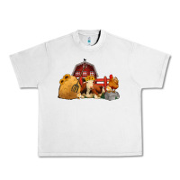 Lunar Rock Red Barn Farm Animals Urban Heavy Tee - Jasminsmagicworld