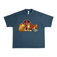 Midnight Navy Red Barn Farm Animals Urban Heavy Tee - Jasminsmagicworld