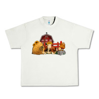 Pistachio Red Barn Farm Animals Urban Heavy Tee - Jasminsmagicworld