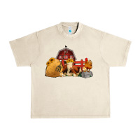 Sandshell Red Barn Farm Animals Urban Heavy Tee - Jasminsmagicworld