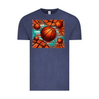 Vintage Denim basketball leopard serape tumbler Vintage Tee - Jasminsmagicworld