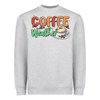 Heather Grey coffee weather Heavyweight Sweatshirt - MaliasSmallBusiness