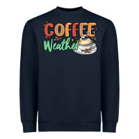 Navy coffee weather Heavyweight Sweatshirt - MaliasSmallBusiness