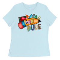 Baby Blue dude Ladies Tee - CowhideDigitalArt