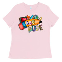 Bubblegum Pink dude Ladies Tee - CowhideDigitalArt