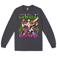 Smoke western rodeo cowgirl dreams Long Sleeve Tee - NancyCooperArtShop