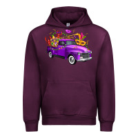 Mauve Wine Mardi Gras Truck King's Cake Urban Hoodie - FaDigitalArtStudio