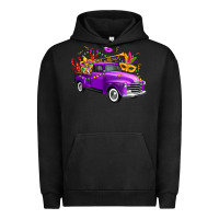Pigment Black Mardi Gras Truck King's Cake Urban Hoodie - FaDigitalArtStudio