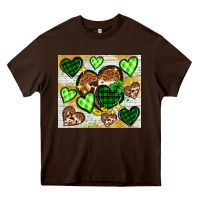 Chocolate Brown St. Patrick's Day hearts tumbler Heavy Core Tee - Neo Western