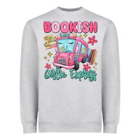 Heather Grey bookish girlie express Heavyweight Sweatshirt - MaliasSmallBusiness