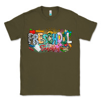 Army Green Precschool Teacher Classic Tee - CowhideDigitalArt