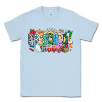 Dusty Blue Precschool Teacher Classic Tee - CowhideDigitalArt