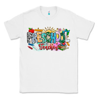 White Precschool Teacher Classic Tee - CowhideDigitalArt