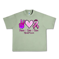 Oil Green Peace Love Cure Breast Cancer Urban Heavy Tee - Jasminsmagicworld