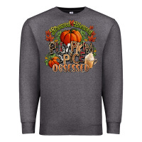 Charcoal Heather Stressed blessed pumpkin spice obsessed Fall Premium Sweatshirt - NancyCooperArtShop