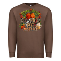 Chestnut Stressed blessed pumpkin spice obsessed Fall Premium Sweatshirt - NancyCooperArtShop
