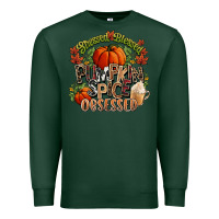 Sports Green Stressed blessed pumpkin spice obsessed Fall Premium Sweatshirt - NancyCooperArtShop