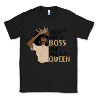 Black hustle like a boss live like a queen Classic Tee - MaliasSmallBusiness