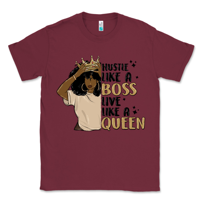Hustle Like A Boss Live Like A Queen Classic Tee by MaliasSmallBusiness | Teevron