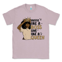 Lilac hustle like a boss live like a queen Classic Tee - MaliasSmallBusiness
